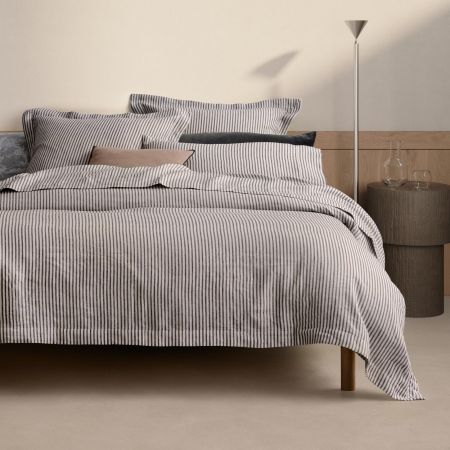 Abbotson Linen Ticking Stripe Quilt Cover
